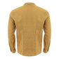 Gold Linen Elegance Men's Shirt - SEHABRANDS