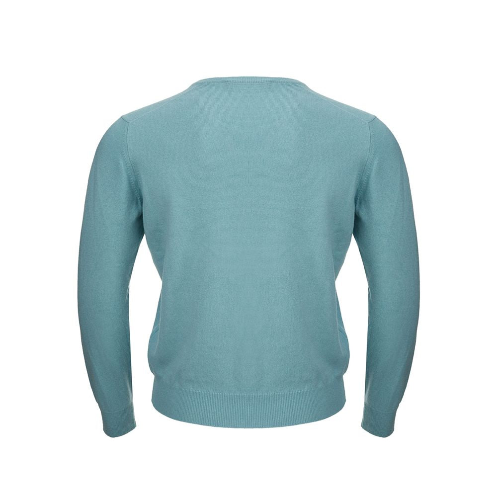 Turquoise Cashmere Sweater Elegance - SEHABRANDS