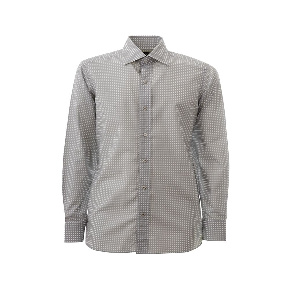 Elegant Cotton Gray Shirt for Men - SEHABRANDS