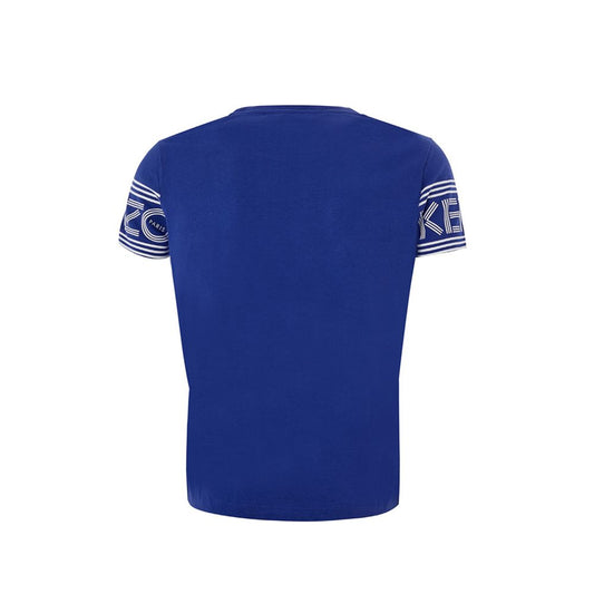 Chic Blue Cotton Tee for Stylish Comfort - SEHABRANDS