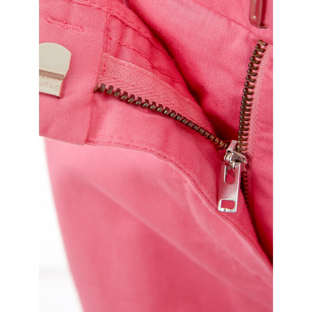 Elegant Cotton Pink Trousers for Sophisticated Style - SEHABRANDS