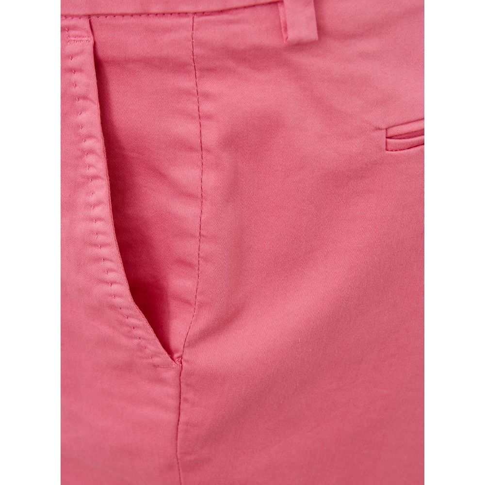 Elegant Cotton Pink Trousers for Sophisticated Style - SEHABRANDS