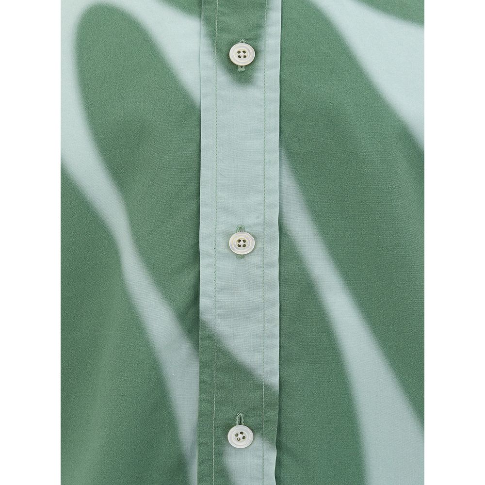 Elegant Green Cotton Shirt for Men - SEHABRANDS