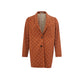 Chic Cotton Brown Jacket for the Modern Woman - SEHABRANDS