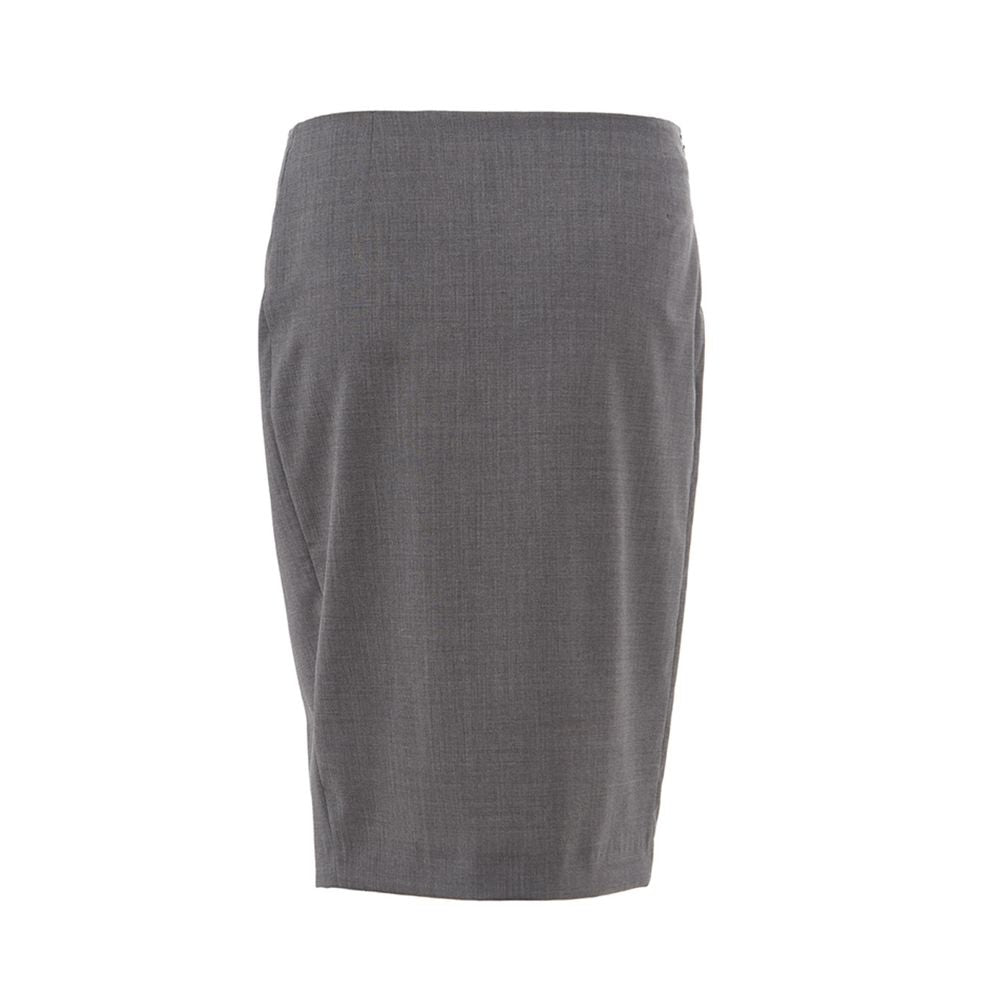 Chic Gray Wool Pencil Skirt - SEHABRANDS