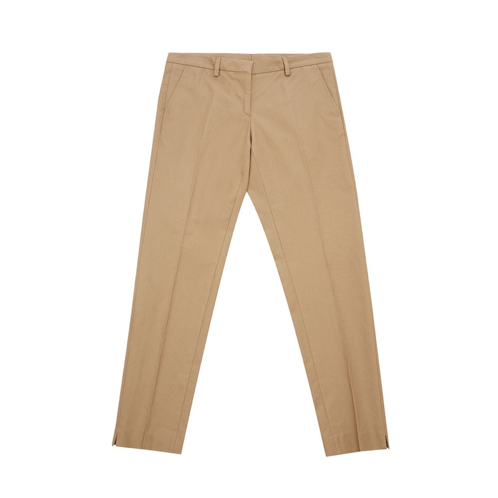 Elegant Brown Cotton Trousers for Women - SEHABRANDS