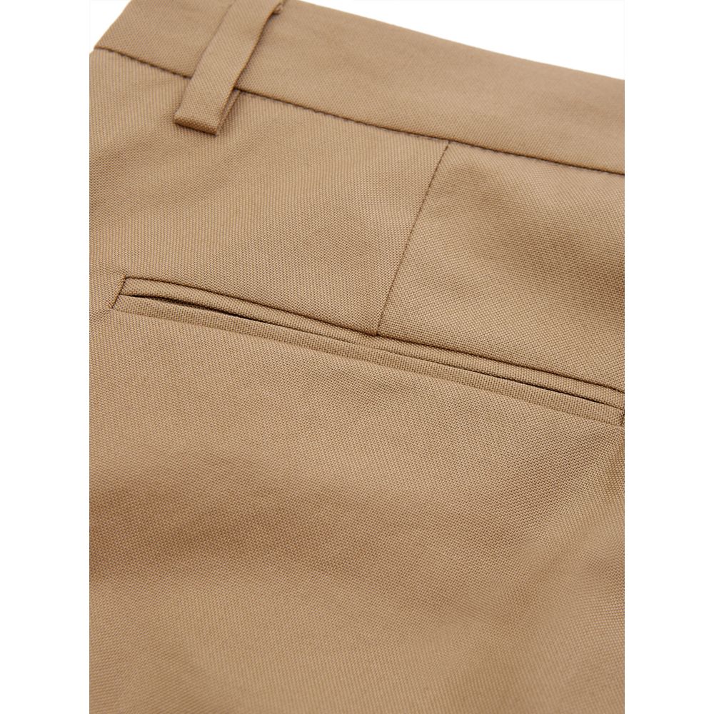 Elegant Brown Cotton Trousers for Women - SEHABRANDS