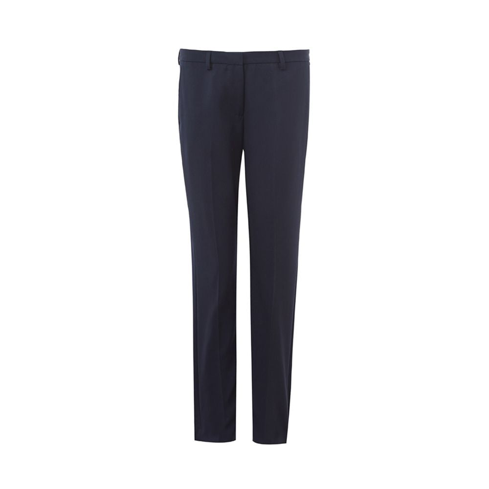 Elegant Blue Wool Pants for Women - SEHABRANDS