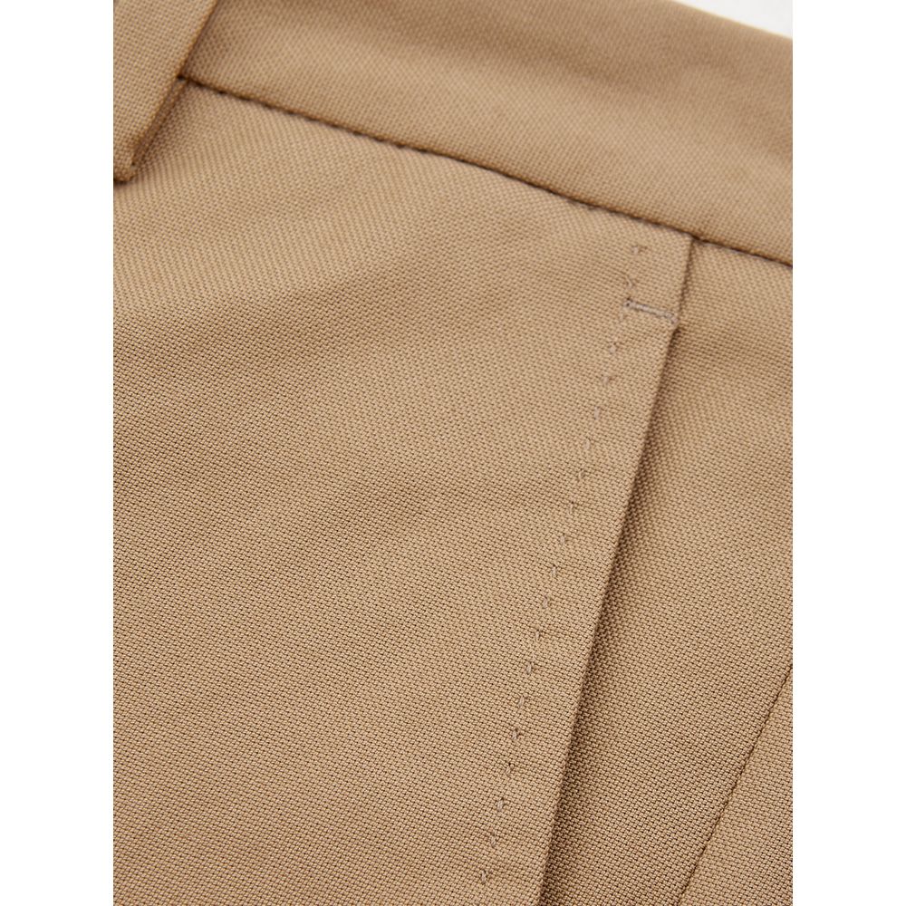 Elegant Brown Cotton Trousers for Women - SEHABRANDS