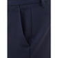 Elegant Blue Wool Pants for Women - SEHABRANDS