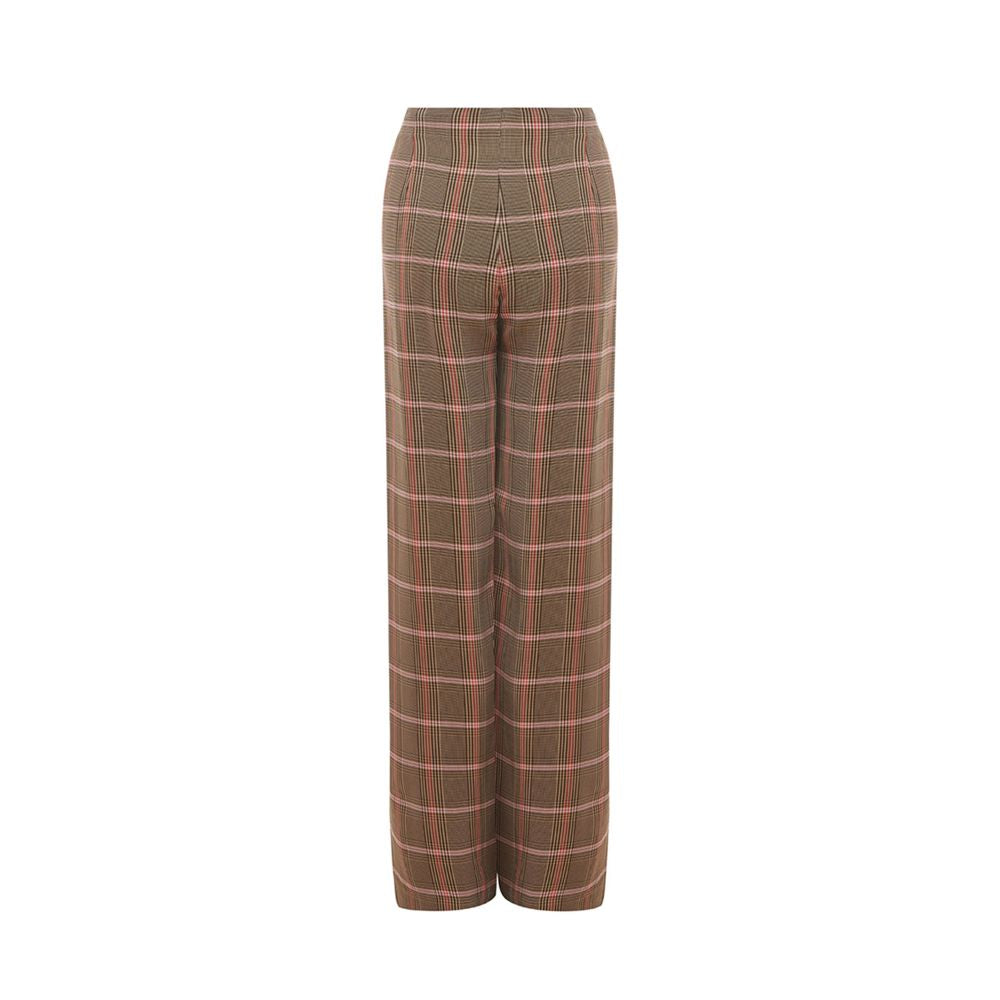 Elegant Brown Viscose Pants for Women - SEHABRANDS