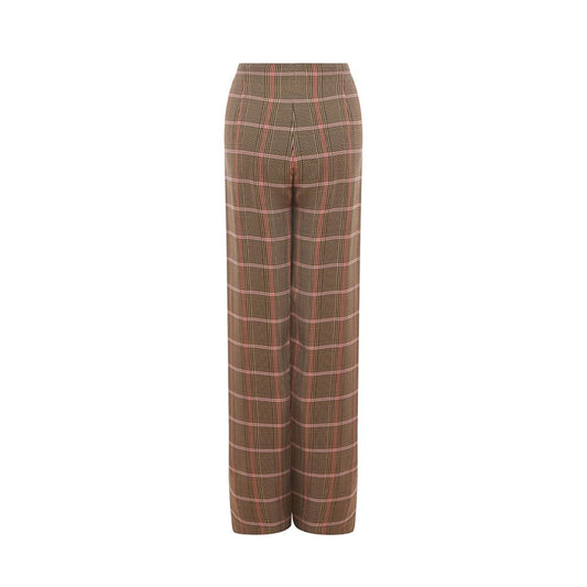 Elegant Brown Viscose Pants for Women - SEHABRANDS