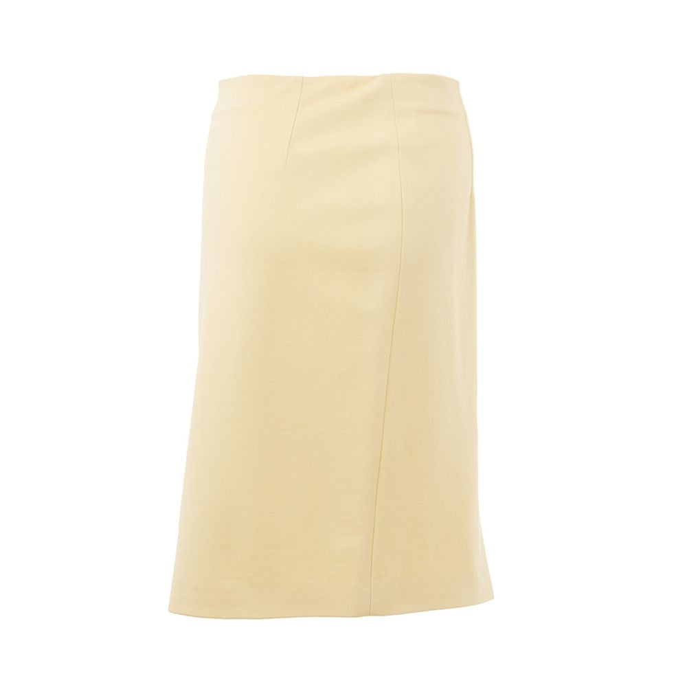 Elegant Yellow Viscose Skirt for Women - SEHABRANDS