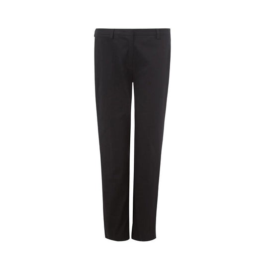 Italian Elegance Cotton Black Trousers - SEHABRANDS