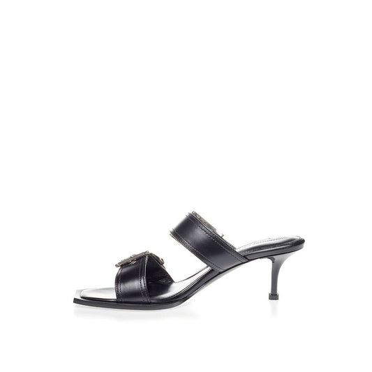 Elevate Your Steps in Timeless Black Leather Sandals - SEHABRANDS