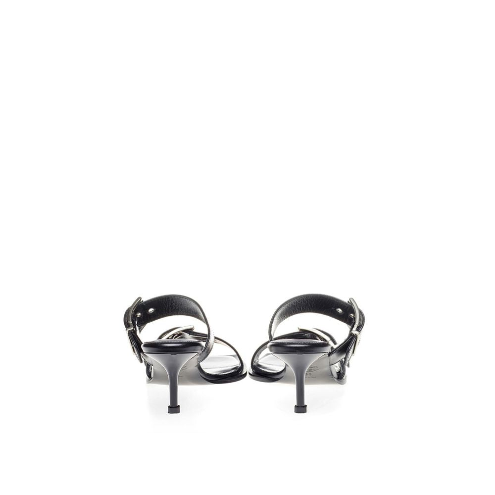 Elevate Your Steps in Timeless Black Leather Sandals - SEHABRANDS