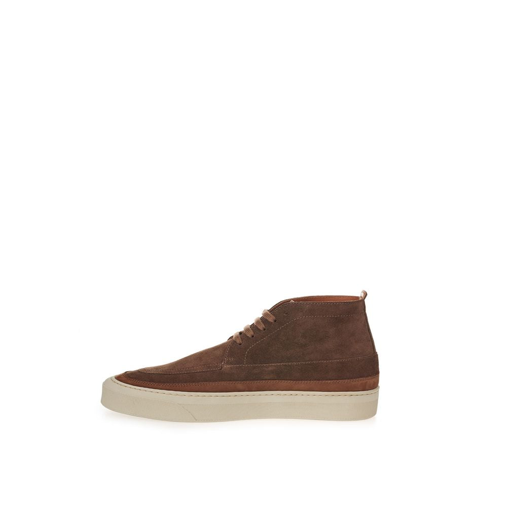 Elegant Suede Sneakers in Rich Brown - SEHABRANDS