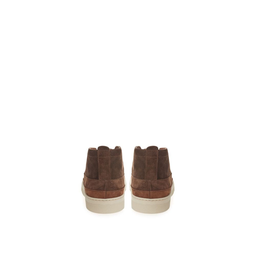 Elegant Suede Sneakers in Rich Brown - SEHABRANDS