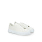 Sleek White Leather Sneakers - SEHABRANDS