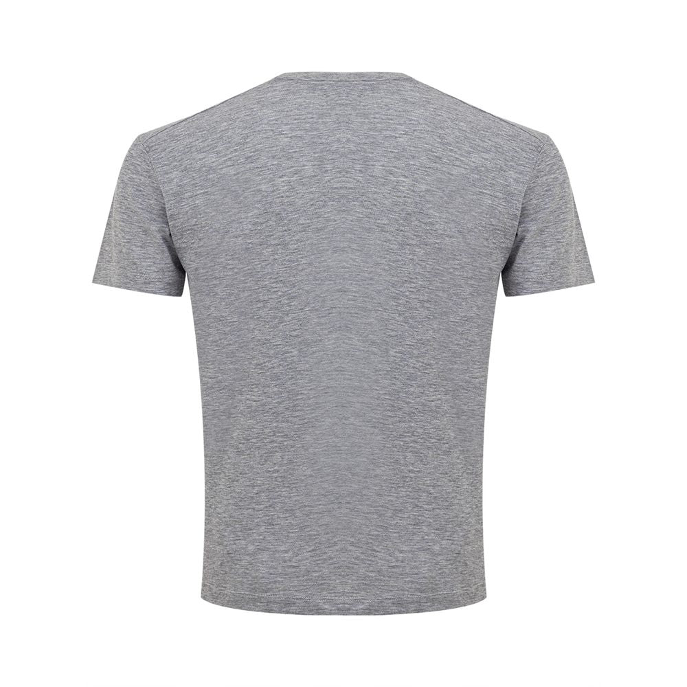 Sleek Gray Cotton Tee for Stylish Men - SEHABRANDS