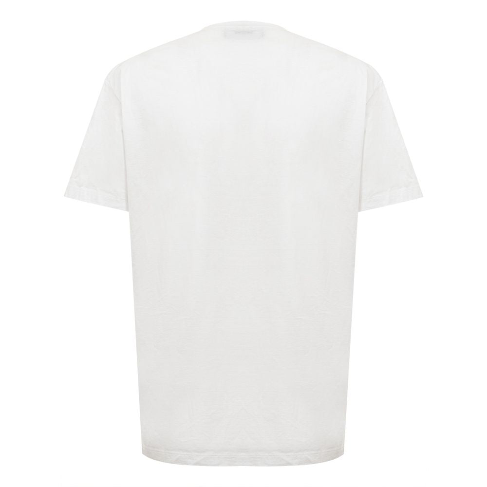 Chic White Cotton Staple Tee - SEHABRANDS