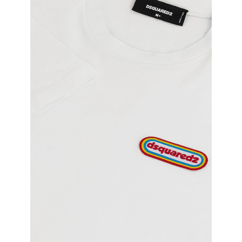 Chic White Cotton Staple Tee - SEHABRANDS