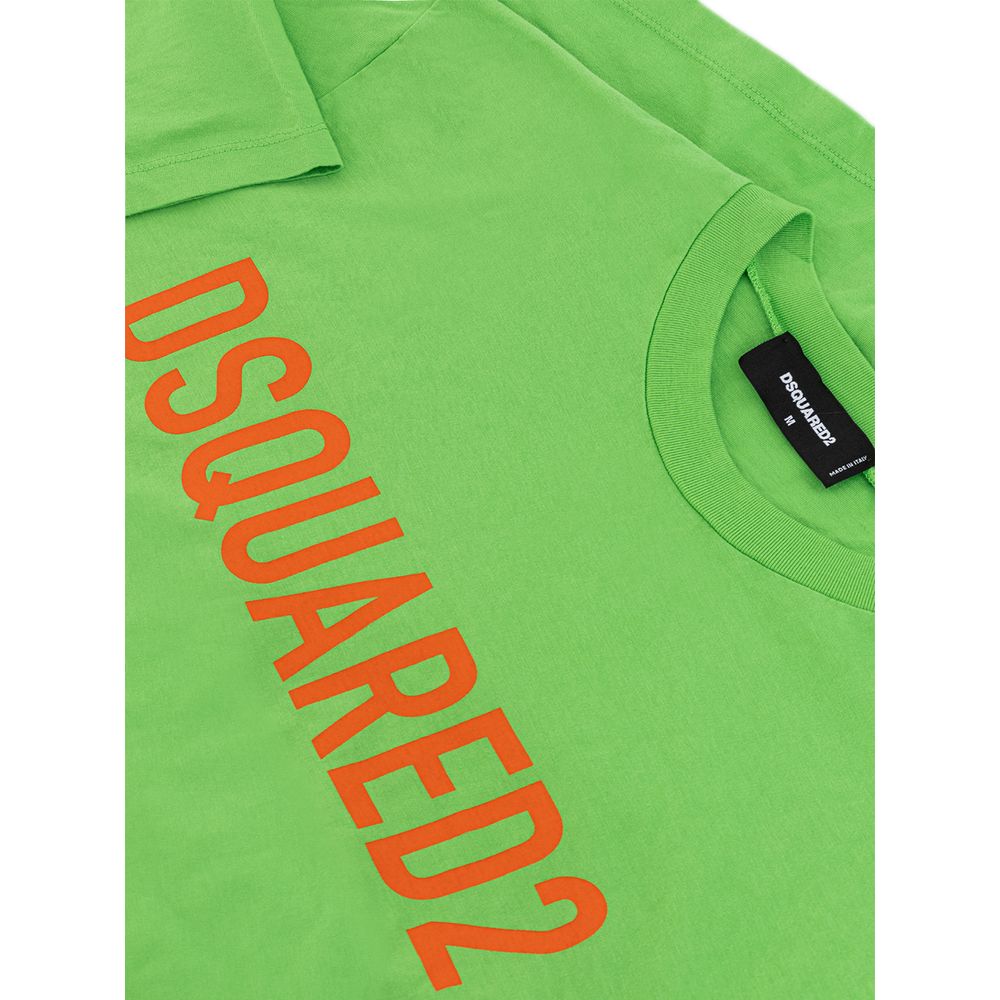 Electric Green Cotton Tee for Men - SEHABRANDS