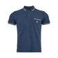 Elegant Blue Italian Cotton Polo Shirt - SEHABRANDS