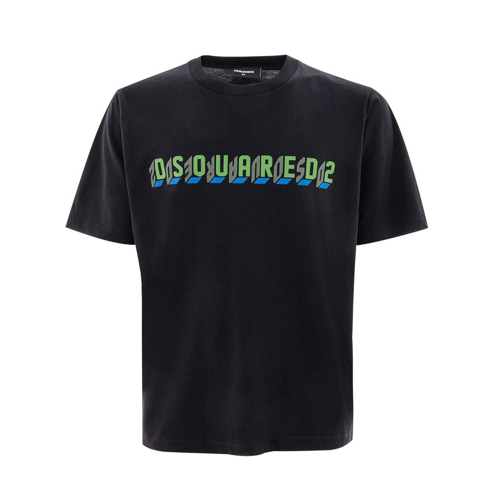 Black Cotton T-Shirt - SEHABRANDS