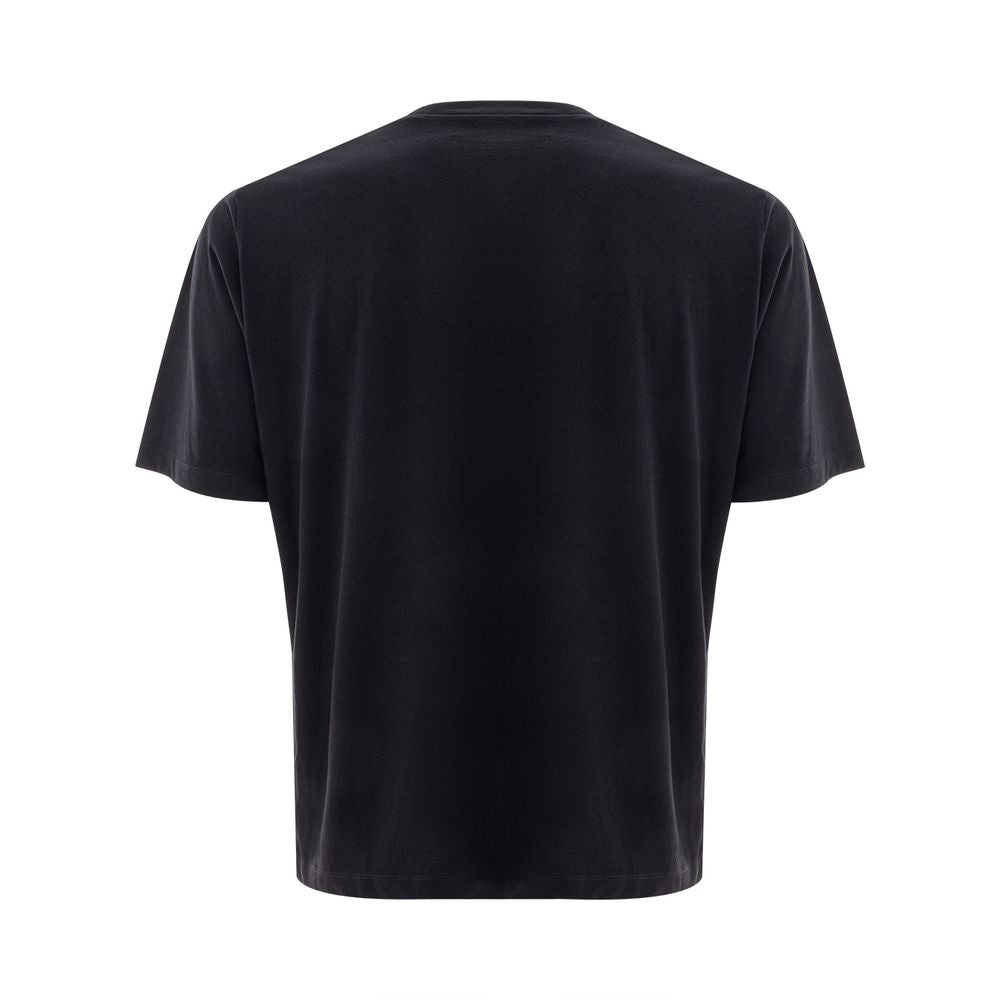 Black Cotton T-Shirt - SEHABRANDS