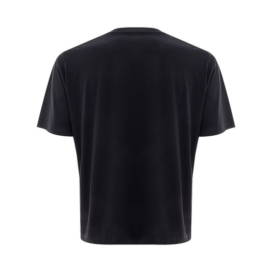 Black Cotton T-Shirt - SEHABRANDS