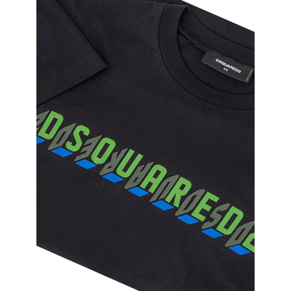 Black Cotton T-Shirt - SEHABRANDS