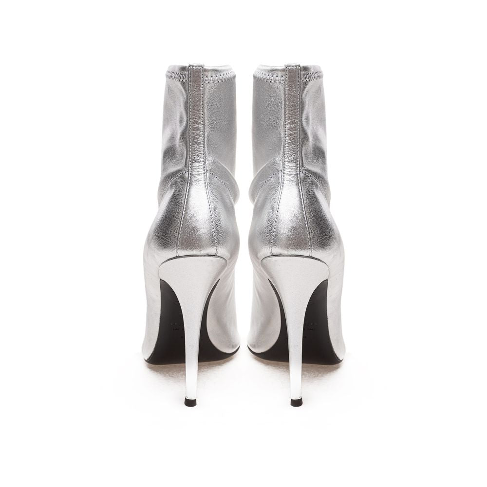 Silver Leather Boot - SEHABRANDS