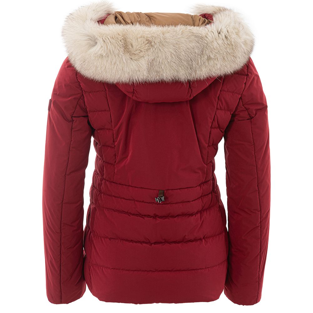 Bordeaux Elegance Ladies Polyester Jacket - SEHABRANDS