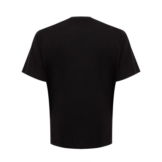 Sleek Black Cotton T-Shirt for Men - SEHABRANDS