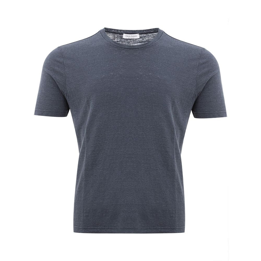 Gran Sasso Elegant Gray Cotton T-Shirt - SEHABRANDS