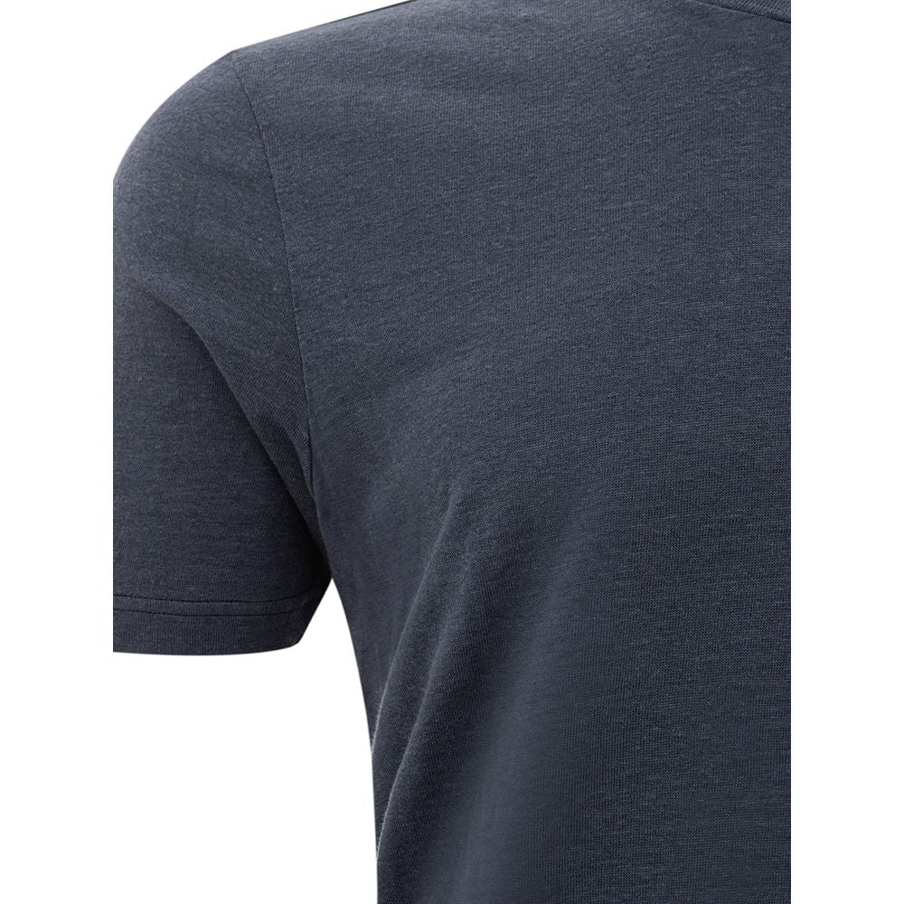 Gran Sasso Elegant Gray Cotton T-Shirt - SEHABRANDS