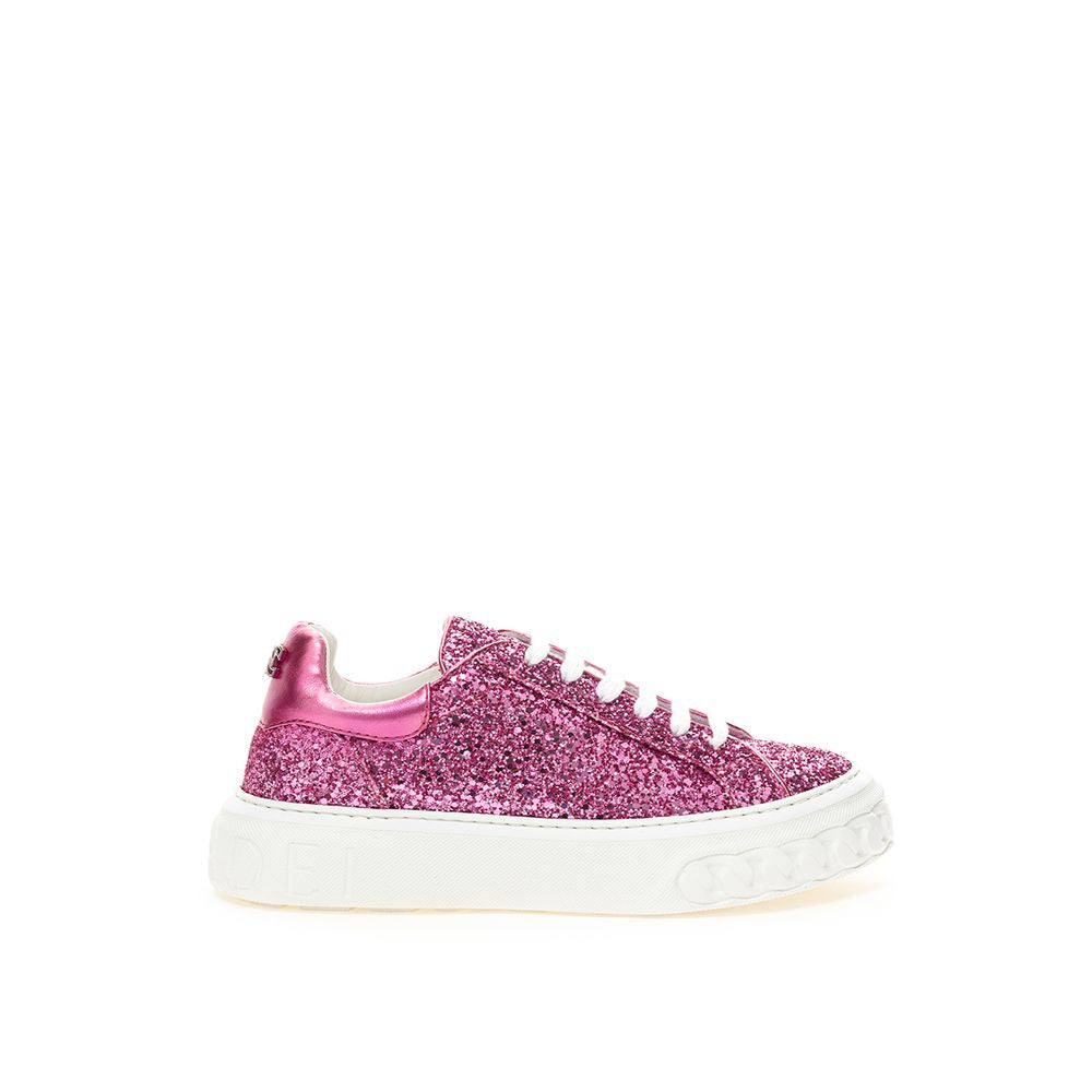 Fuchsia Elegance Leather Sneakers - SEHABRANDS