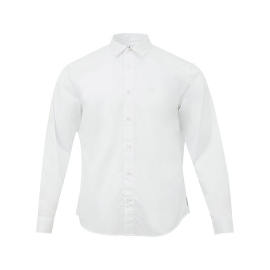 Elegant White Cotton Shirt for Men - SEHABRANDS