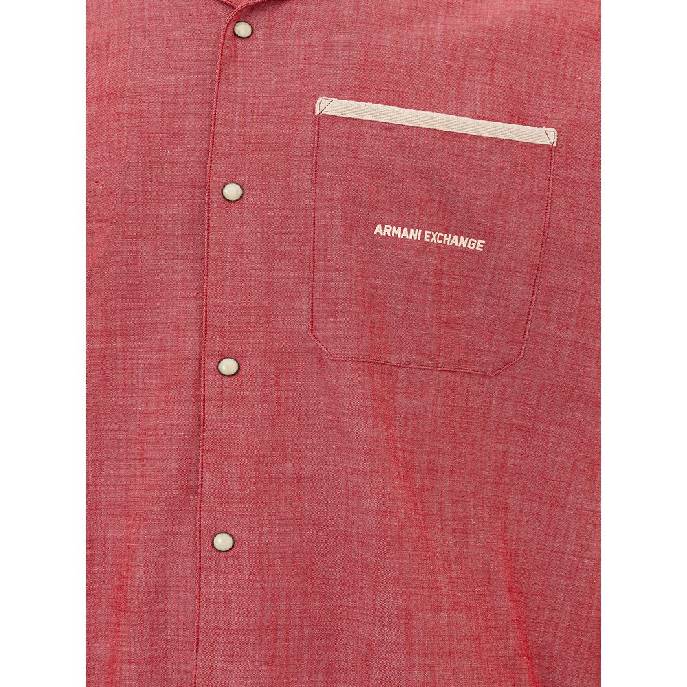 Armani Exchange Crimson Cotton Classic Men's Shirt