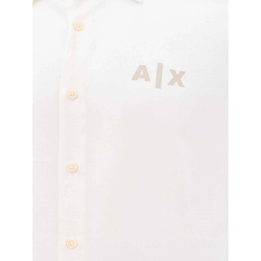 Elegant White Viscose Shirt for Men - SEHABRANDS