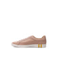 Elegant Pink Cotton Leather Sneakers - SEHABRANDS