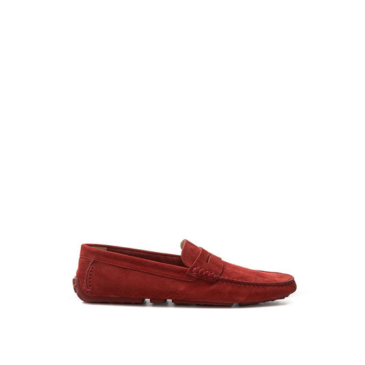 Elegant Bordeaux Leather Loafers for Men - SEHABRANDS