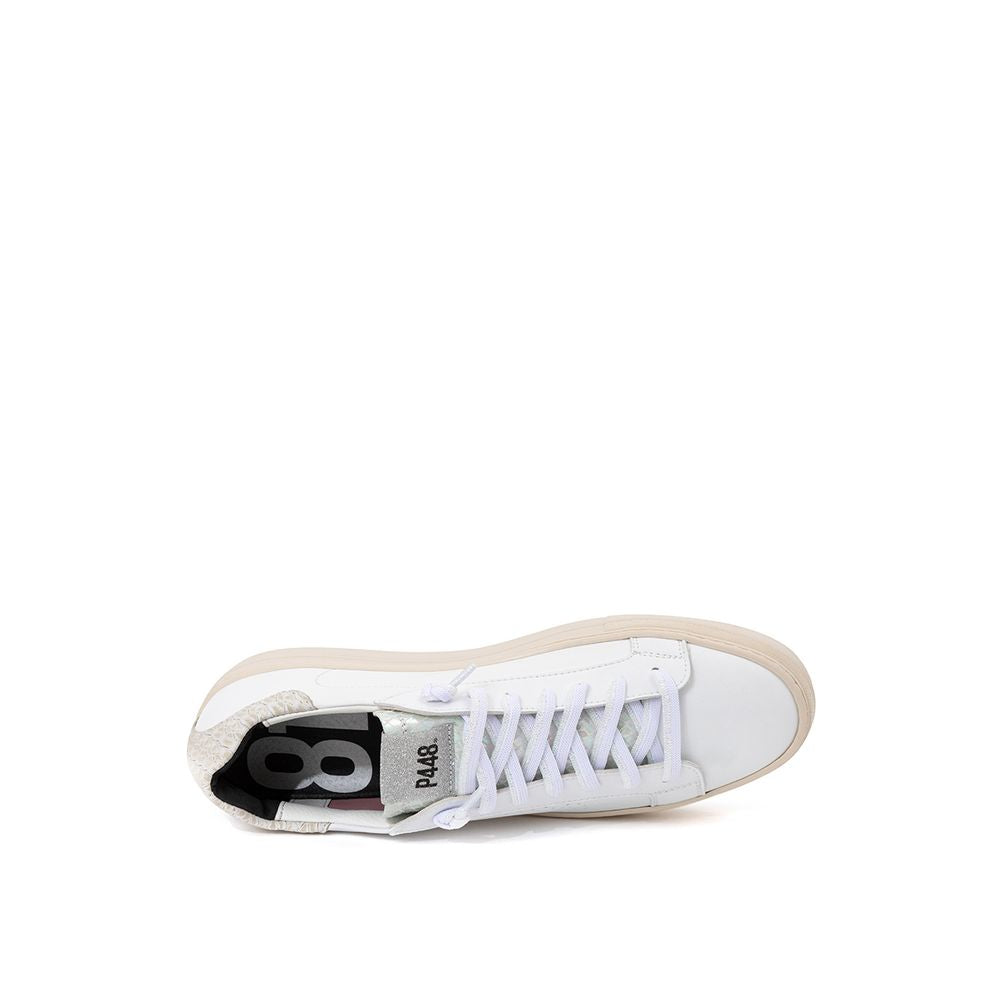 White Leather Sneakers Elegant Casual Footwear - SEHABRANDS