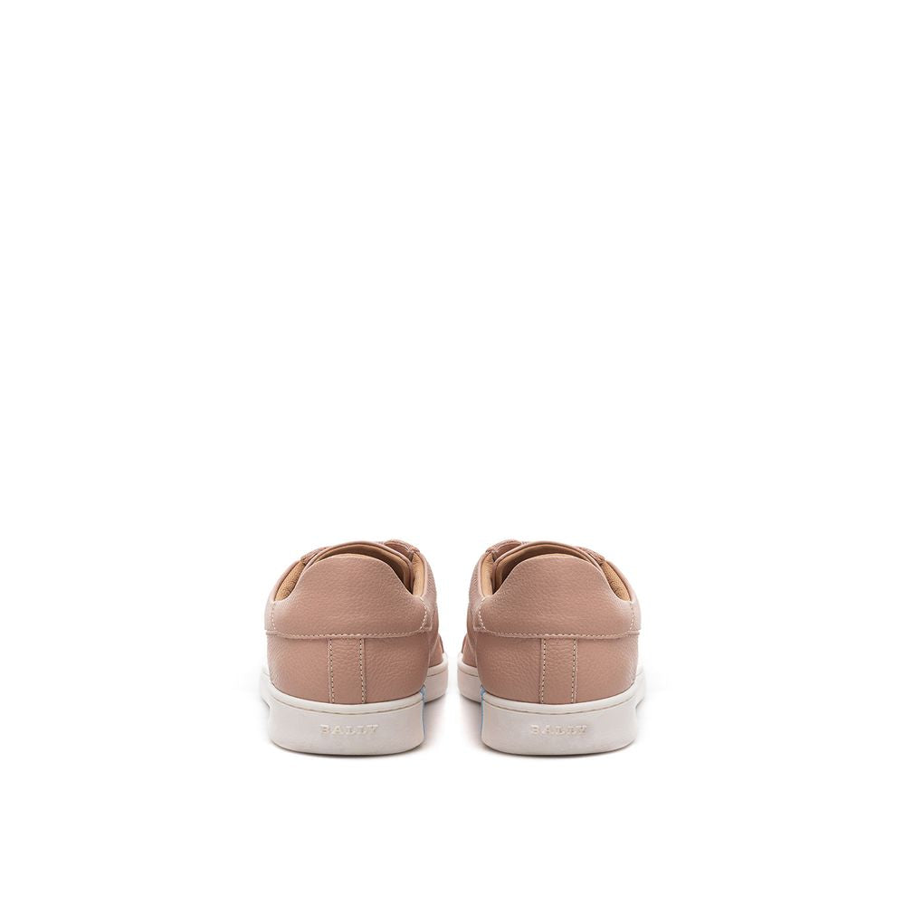 Elegant Pink Leather Sneakers - SEHABRANDS