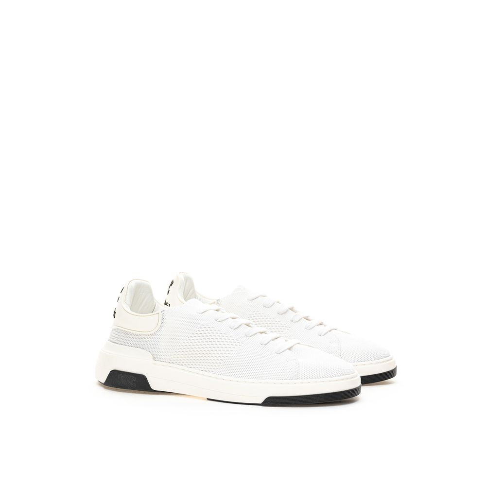 Elegant White Leather Sneakers - SEHABRANDS