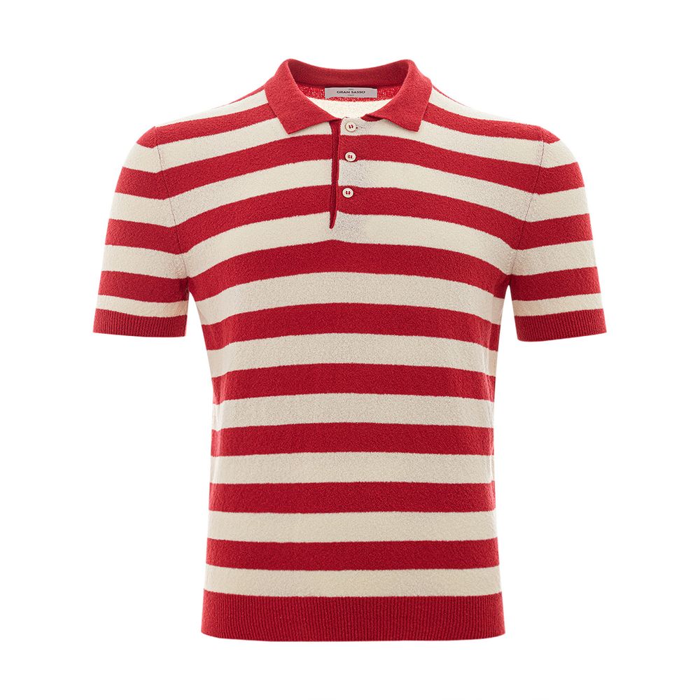 Elegant Cotton Polo Shirt in Vibrant Red - SEHABRANDS