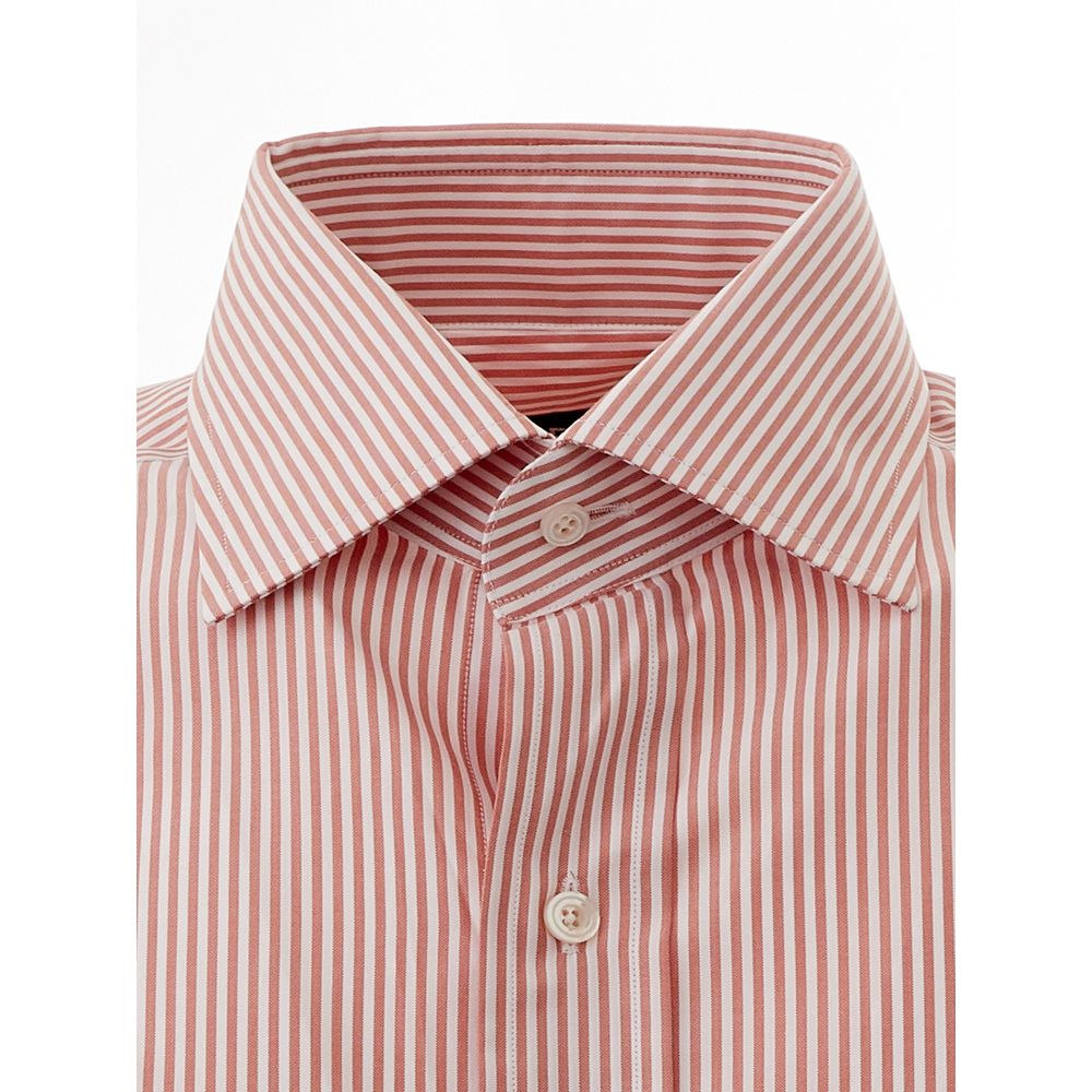 Elegant Pink Cotton Shirt for Men - SEHABRANDS