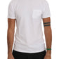 Elegant White Crew-Neck Cotton T-Shirt - SEHABRANDS