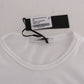 Elegant White Crew-Neck Cotton T-Shirt - SEHABRANDS